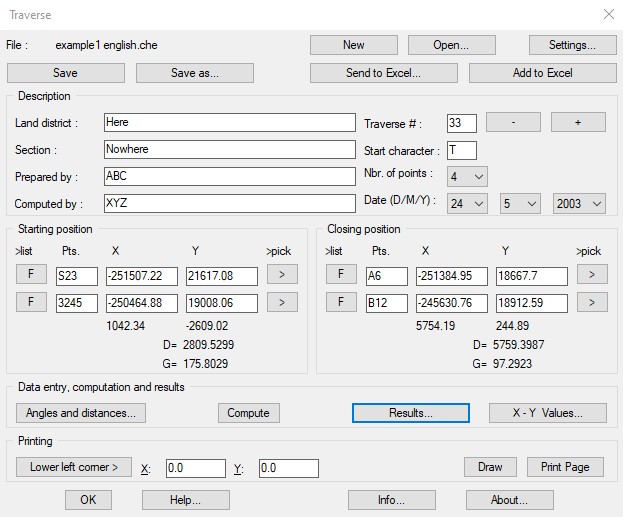 Traverse main AutoCAD Application
