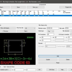 Bar Bending Schedule & Quantity Estimation of Reinforcement Steel AutoCAD Appliacton Picture